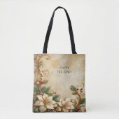 Kerst Bloemstuk Vakantietas Tote Bag (Voorkant)