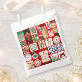 Kerst blok illustratie vierkanten bedankzakje (Geknipt)