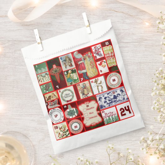 Kerst blok illustratie vierkanten bedankzakje (Geknipt)