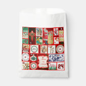 Kerst blok illustratie vierkanten bedankzakje (Voorkant)