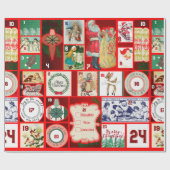 Kerst blok illustratie vierkanten cadeaupapier (Vlak)