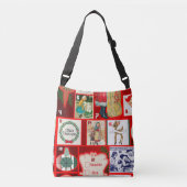Kerst blok illustratie vierkanten crossbody tas (Voorkant)