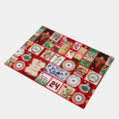 Kerst blok illustratie vierkanten deurmat (Schuin)