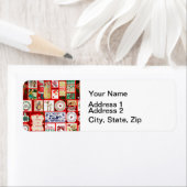 Kerst blok illustratie vierkanten etiket (Insitu)