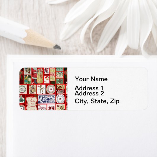 Kerst blok illustratie vierkanten etiket (Insitu)