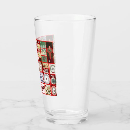 Kerst blok illustratie vierkanten glas (Links)