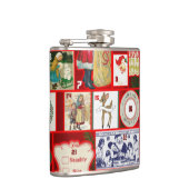 Kerst blok illustratie vierkanten heupfles (Rechts)