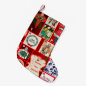 Kerst blok illustratie vierkanten kleine kerstsok (Voorkant (Hangend))