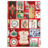 Kerst blok illustratie vierkanten klembord (Achterkant)