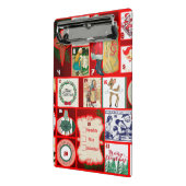 Kerst blok illustratie vierkanten mini klembord (Angled2)