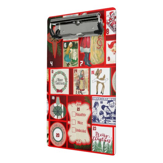 Kerst blok illustratie vierkanten mini klembord (Angled2)