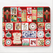 Kerst blok illustratie vierkanten muismat (Voorkant)