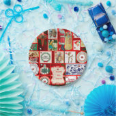 Kerst blok illustratie vierkanten papieren bordje (Feest)