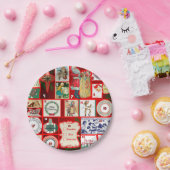 Kerst blok illustratie vierkanten papieren bordje (Feest)