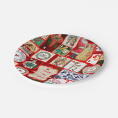 Kerst blok illustratie vierkanten papieren bordje (Gekanteld)