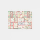 Kerst blok illustratie vierkanten post-it® notes (Voorkant)