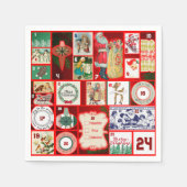 Kerst blok illustratie vierkanten servet (Voorkant)