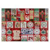 Kerst blok illustratie vierkanten snijplank (Voorkant)