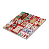 Kerst blok illustratie vierkanten tegeltje (Zijkant)
