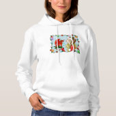 Kerst Blonde Elf Red Dragon Fantasy Hoodie (Voorkant)