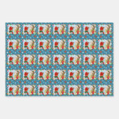 Kerst Blonde Elf Red Dragon Fantasy Inpakpapier Vel (Voorkant 2)