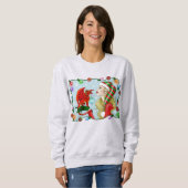 Kerst Blonde Elf Red Dragon Fantasy Trui (Voorkant volledig)