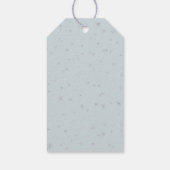 Kerst Blue Deer Sneeuw Cadeaulabel (Achterkant)