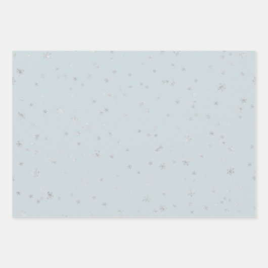 Kerst Blue Deer Sneeuw Inpakpapier Vel (Voorkant 2)