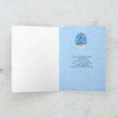 Kerst, Blue Jay Bird en sneeuw Feestdagen Kaart (Binnen)