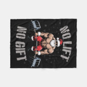 Kerst Bodybuilding Bodybuilder - Santa Weight Fleece Deken (Voorkant (Horizontaal))