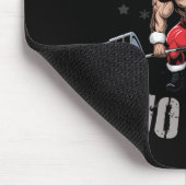 Kerst Bodybuilding Bodybuilder - Santa Weight Muismat (Hoek)