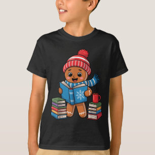 Kerst Boekenwurm Peperkoek Lezen Boeken Grappig T-shirt
