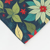 Kerst Boerderij kippen en poinsettia's Fleece Deken (Hoek)