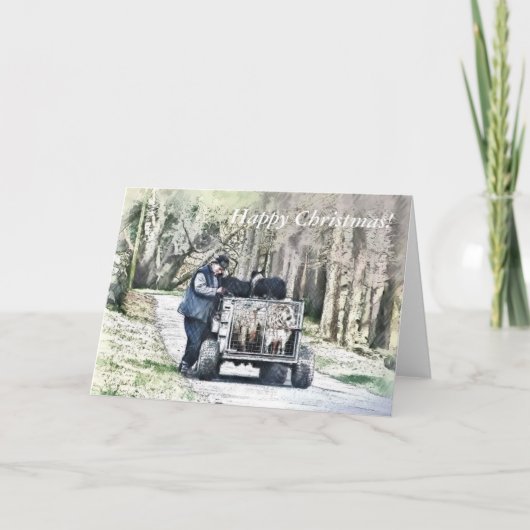 KERST BOERDERIJ LEVEN FEESTDAGEN KAART (Voorkant)