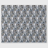 Kerst Boerderij Pony en kat Cadeaupapier (Vlak)