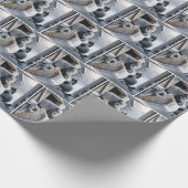 Kerst Boerderij Pony en kat Cadeaupapier (Hoek)