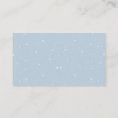 Kerst Boho Blue Baby Boy Douche Luier Raffle Informatiekaartje (Achterkant)