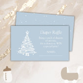 Kerst Boho Blue Baby Boy Douche Luier Raffle Informatiekaartje