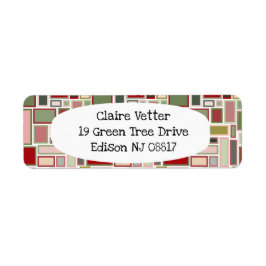 Kerst Boho rechthoeken Etiket