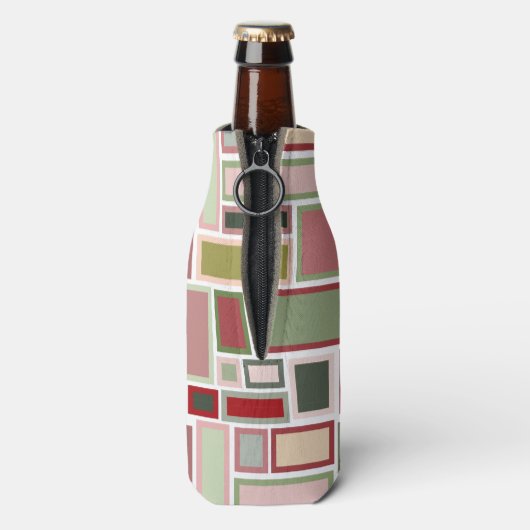 Kerst Boho rechthoeken Flesjeskoeler (Fles Achterkant)