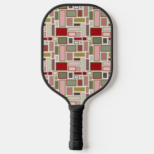 Kerst Boho rechthoeken Pickleball Paddle (Achterkant)