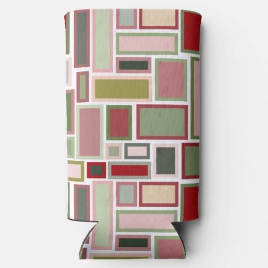 Kerst Boho rechthoeken Seltzer Blikjeskoeler (Achterkant)