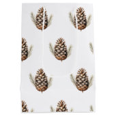 Kerst Boho Water kleur Wrapping Papier Medium Cadeauzakje (Achterkant)