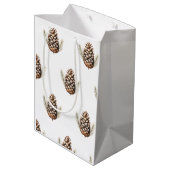 Kerst Boho Water kleur Wrapping Papier Medium Cadeauzakje (Achterkant Gekanteld)