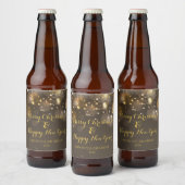 Kerst Bokeh Bier Fles Label Etiket (Flessen)