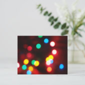 Kerst Bokeh Feestdagenkaart (Staand voorkant)