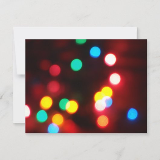 Kerst Bokeh Feestdagenkaart (Voorkant)