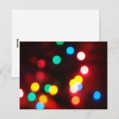 Kerst Bokeh Feestdagenkaart (Voorkant / Achterkant)
