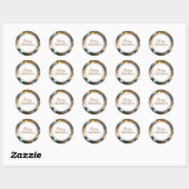 Kerst Bokeh Lichten Moderne Feestdagen Ronde Sticker (Vel)