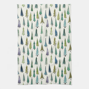 Kerst bomen keukenhanddoek